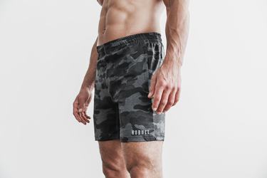 Nobull Lightweight Knit 7" Men's Shorts Dark Grey Camo | Australia (SC7856)